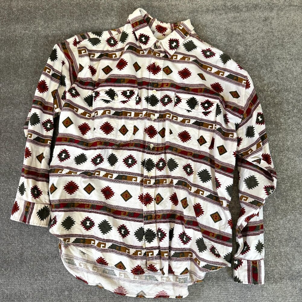 Points West Vintage Super Chamois Outdoor Gear Long Sleeve Shirt Men's Size XL